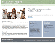 Tablet Screenshot of pennanimalhospital.com